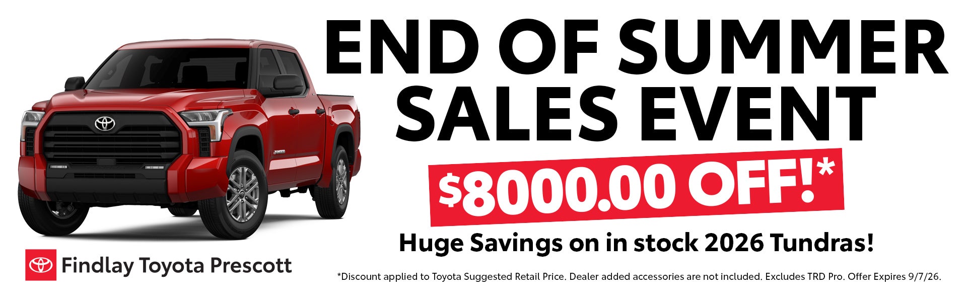 Tundra End of Summer Sales Event